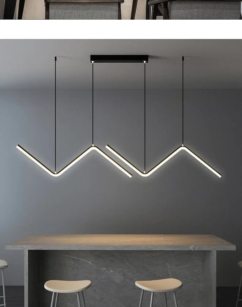 Luxo Moderno: Luminária LED Suspensa Dourada/Preta