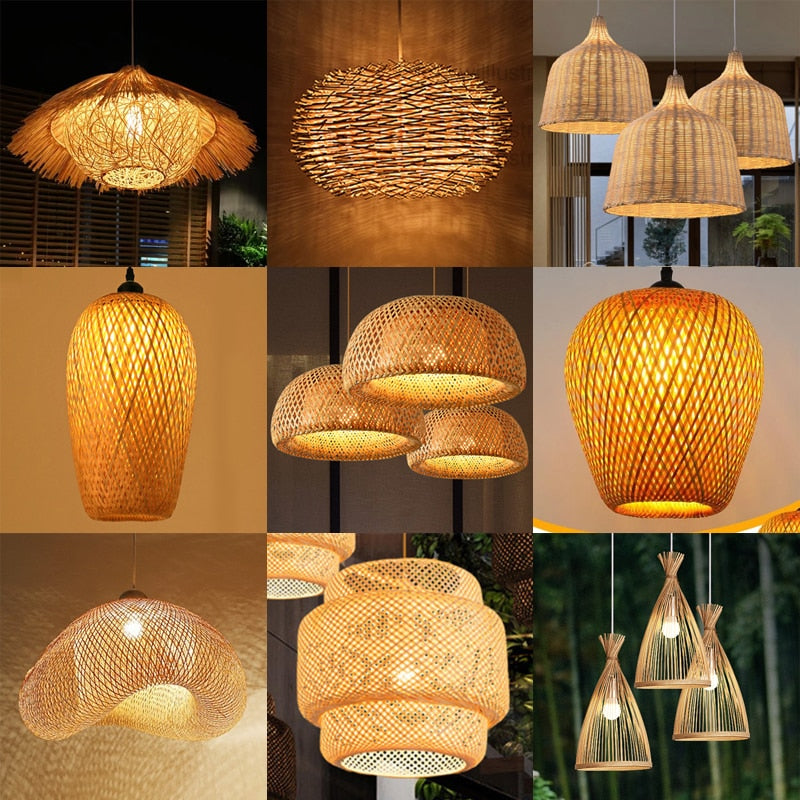 Iluminária de Bambu Artesanal Para Casa