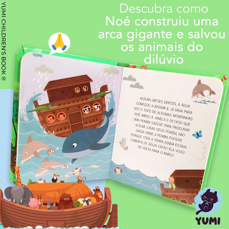 Livro da A Arca De Noé Histórias Da Bíblia Almofadado.