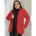 Blazer Feminino Plus Size Alfaiataria Casaco Manga Longa