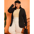 Blazer Feminino Plus Size Alfaiataria Casaco Manga Longa